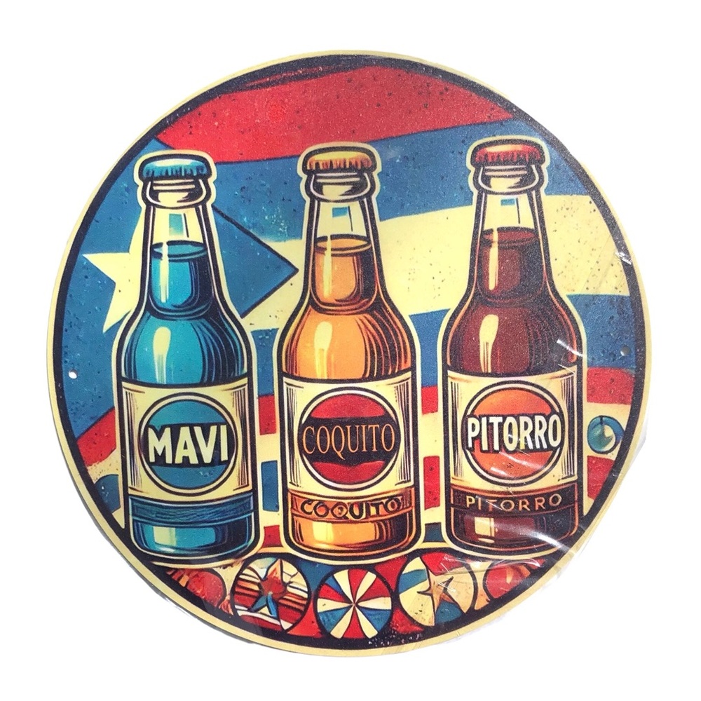 Puerto Rican Ethnic Drinks Retro Metal Sign (L2020-ZM)